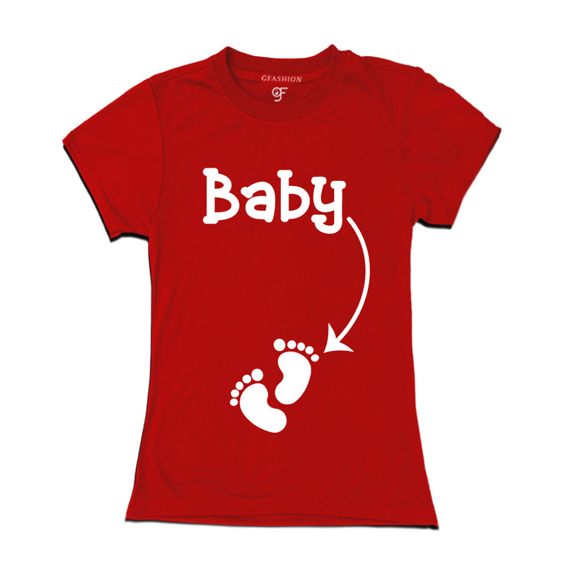Maternity T-shirt for Women in Red Color available @ gfashion.jpg