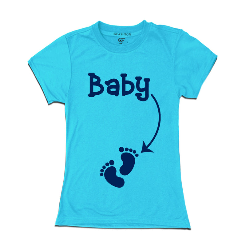 Maternity T-shirt for Women  in Sky Blue Color available @ gfashion.jpg