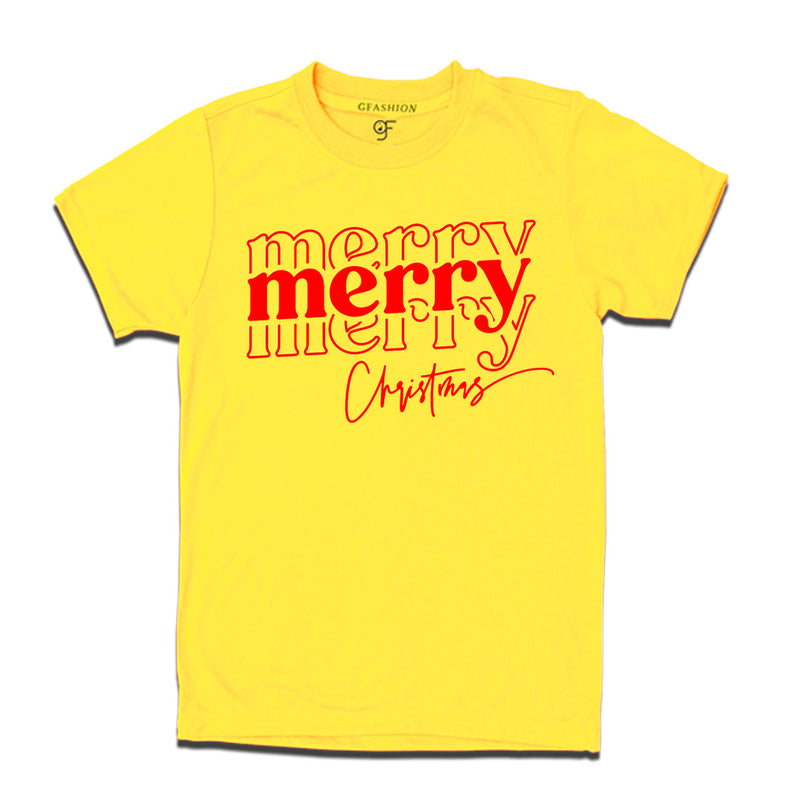 Men-Women-Boy-Girl-Merry Merry Christmas T-shirts  in Yellow Color avilable @ gfashion.jpg