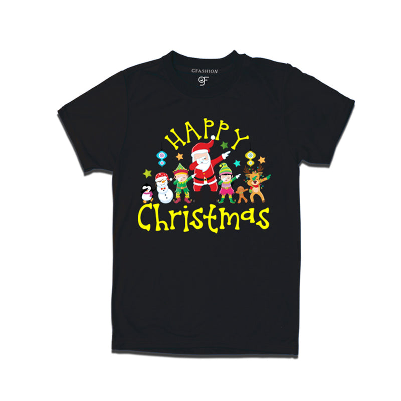 Men-Women-Boy-Girl Christmas T-shirts with dabbing Santa Team in Black Color avilable @ gfashion.jpg