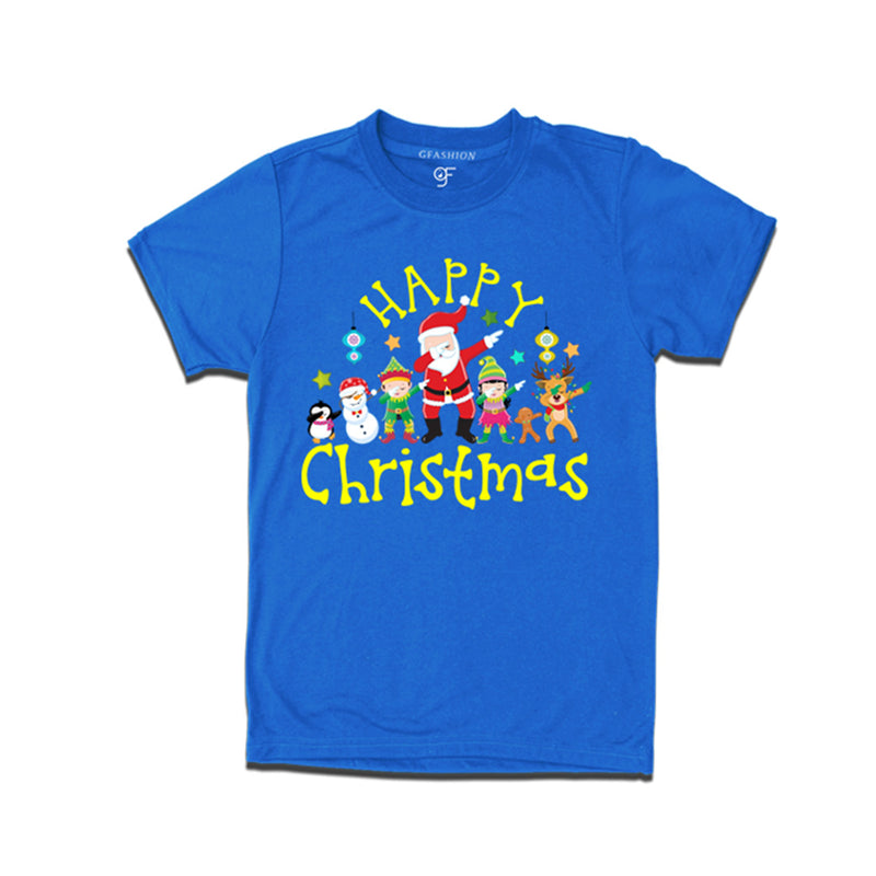 Men-Women-Boy-Girl Christmas T-shirts with dabbing Santa Team in Blue Color avilable @ gfashion.jpg