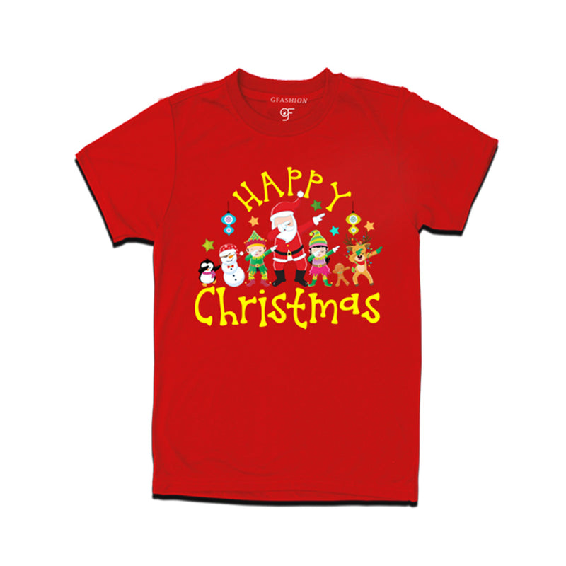 Men-Women-Boy-Girl Christmas T-shirts with dabbing Santa Team in Red Color avilable @ gfashion.jpg