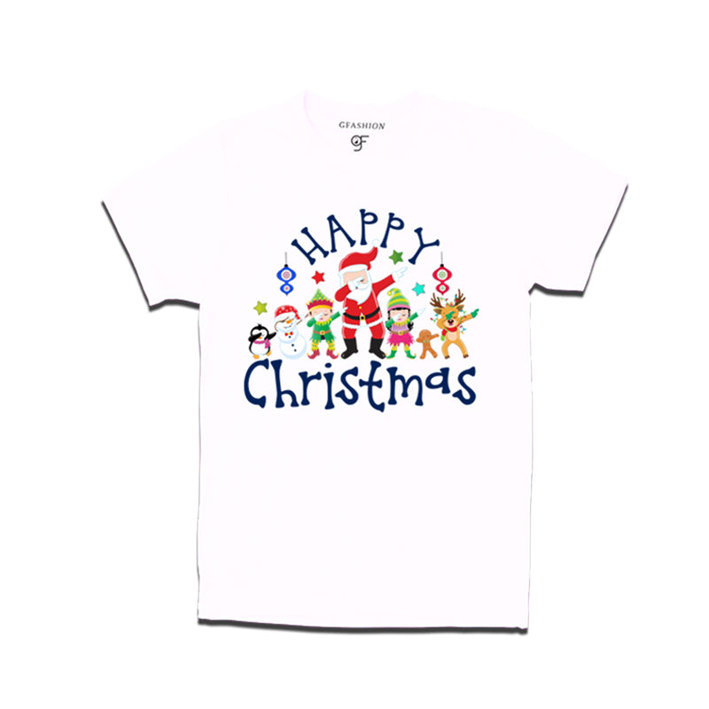Men-Women-Boy-Girl Christmas T-shirts with dabbing Santa Team in White Color avilable @ gfashion.jpg