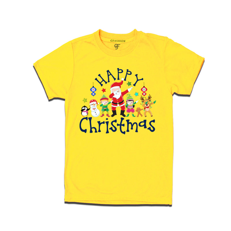 Men-Women-Boy-Girl Christmas T-shirts with dabbing Santa Team in Yellow Color avilable @ gfashion.jpg