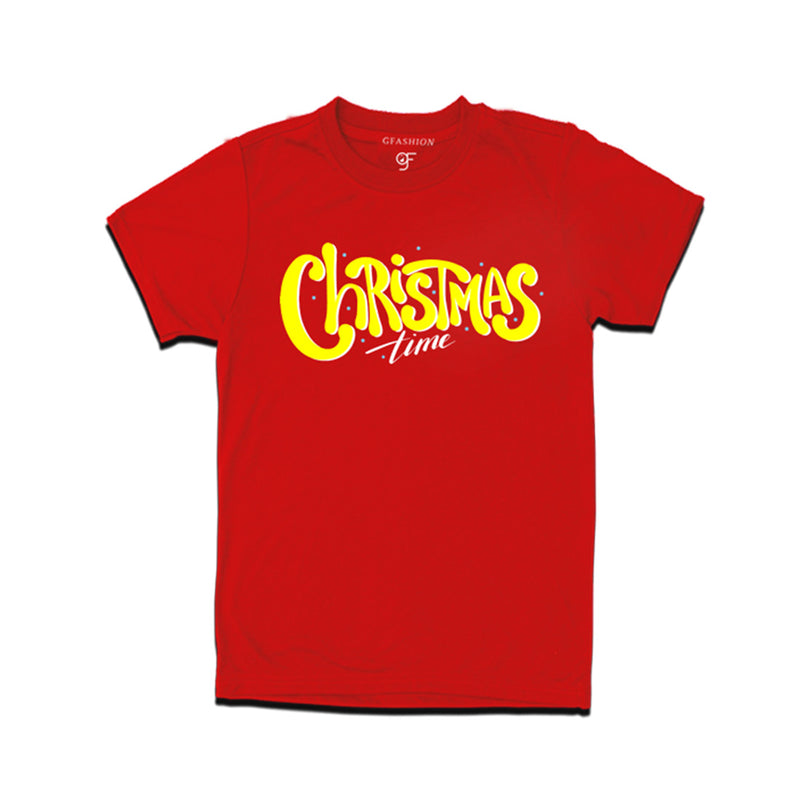 Men-Women-Boy-Girl Christmas Time  T-shirts in Red Color avilable @ gfashion.jpg