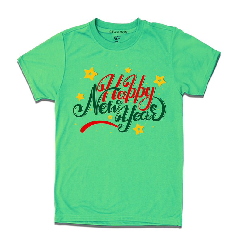 Men-Women-Boy-Girl Happy New Year T-shirts  in Pista Green Color avilable @ gfashion.jpg