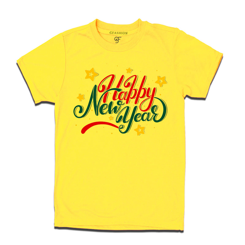 Men-Women-Boy-Girl Happy New Year T-shirts  in Yellow Color avilable @ gfashion.jpg