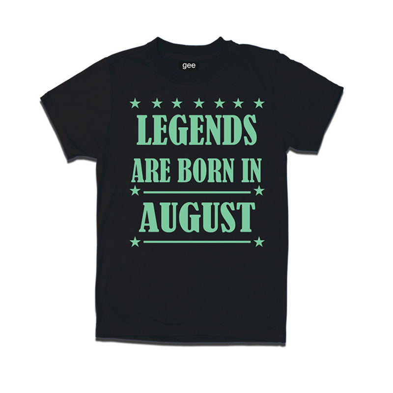 Legends Born in August-Birthday t-shirts