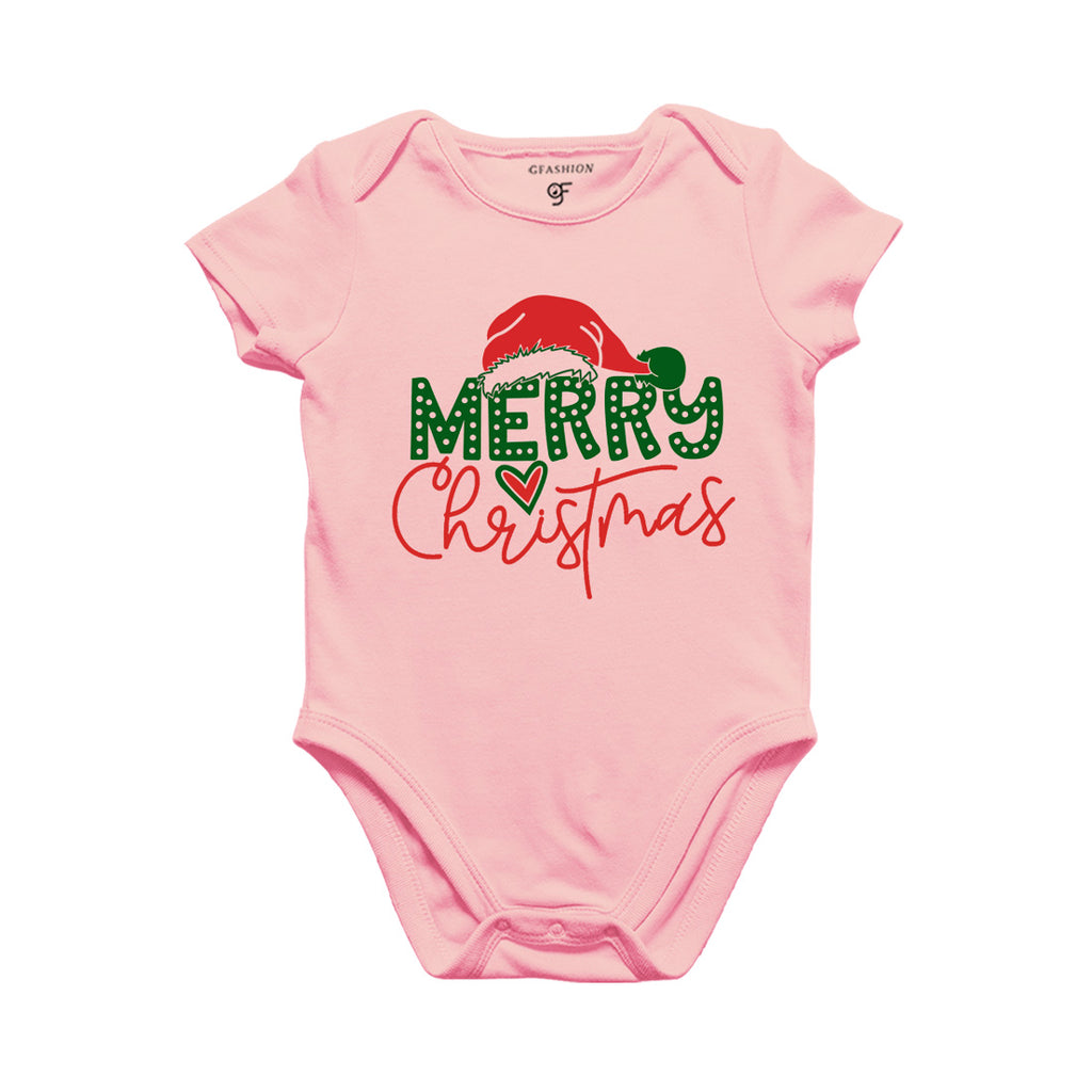 Merry Christmas- Baby Bodysuit or Rompers or Onesie in Pink Color avilable @ gfashion.jpg