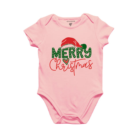 Merry Christmas- Baby Bodysuit or Rompers or Onesie in Pink Color avilable @ gfashion.jpg