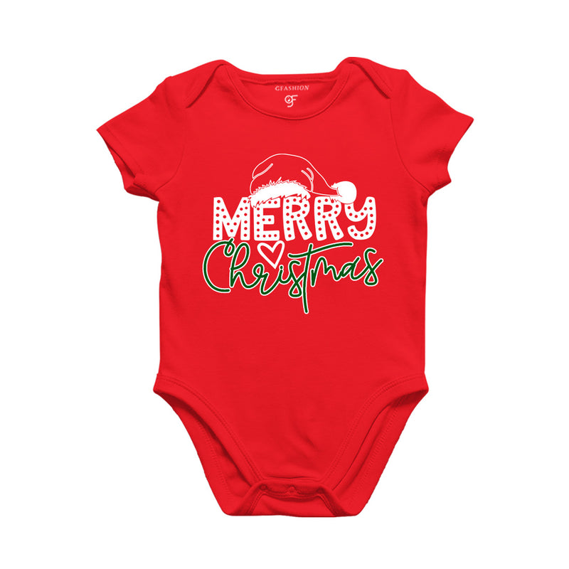 Merry Christmas- Baby Bodysuit or Rompers or Onesie in Red Color avilable @ gfashion.jpg
