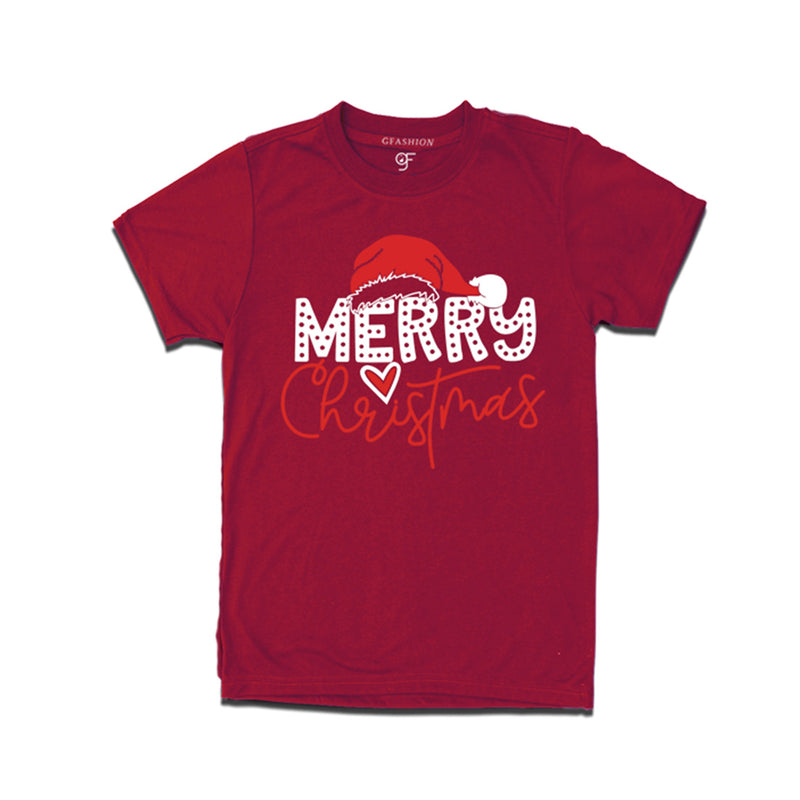 Merry Christmas T-shirt for Men-Women-Boy-Girl in Maroon Color avilable @ gfashion.jpg