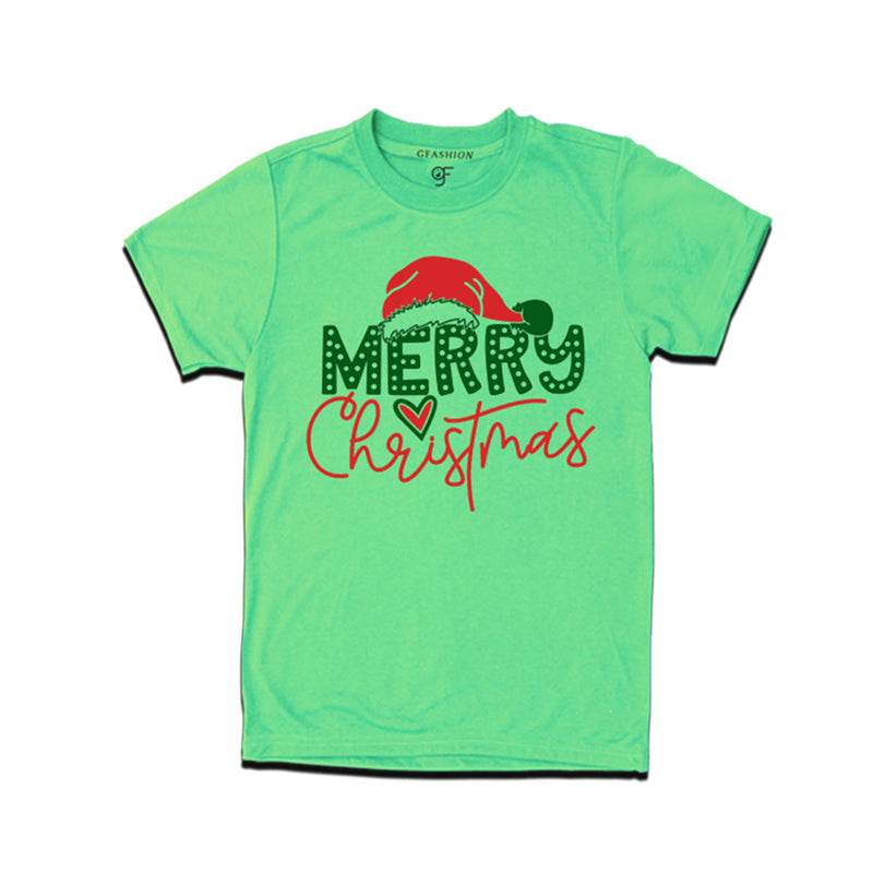 Merry Christmas T-shirt for Men-Women-Boy-Girl in Pista Green Color avilable @ gfashion.jpg