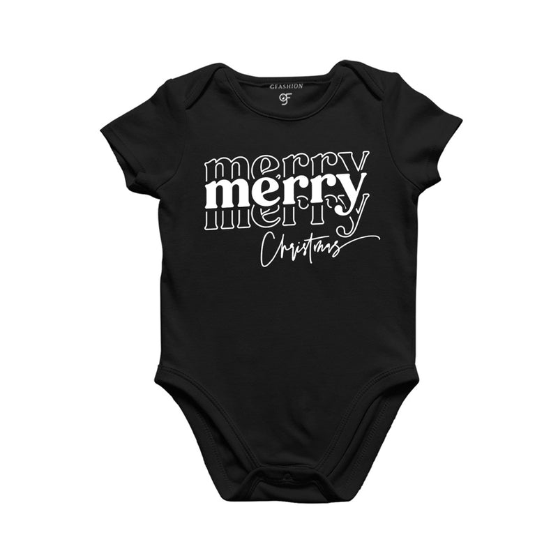 Merry Merry Christmas Baby Bodysuit or Rompers or Onesie in Black Color avilable @ gfashion.jpg