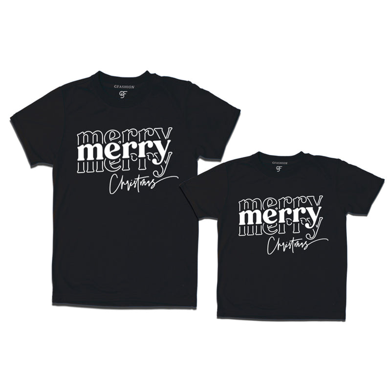 Merry Merry Christmas T-shirts Combo in Black Color avilable @ gfashion.jpg