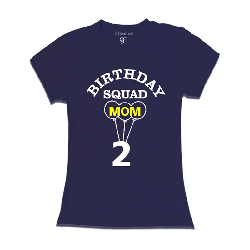 Mom 2nd Birthday T-shirt-Navy-gfashion