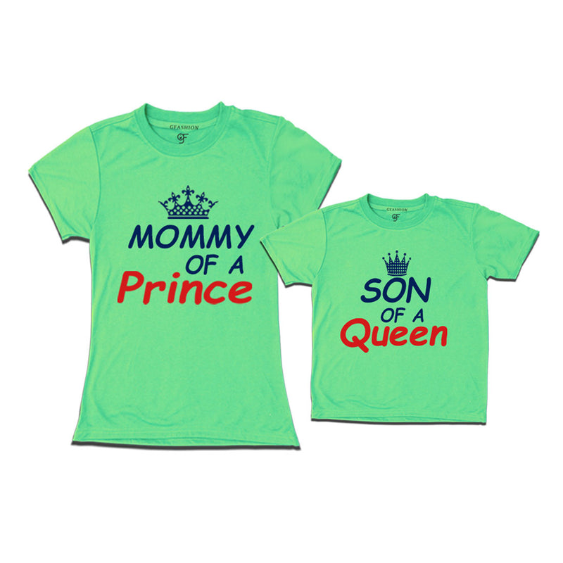 Mommy of a Prince-Son of a Queen T-shirts in Pista Green Color  available @ gfashion.jpg