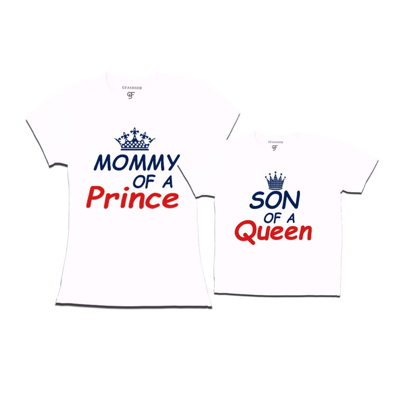 Mommy of a Prince-Son of a Queen T-shirts in White Color  available @ gfashion.jpg