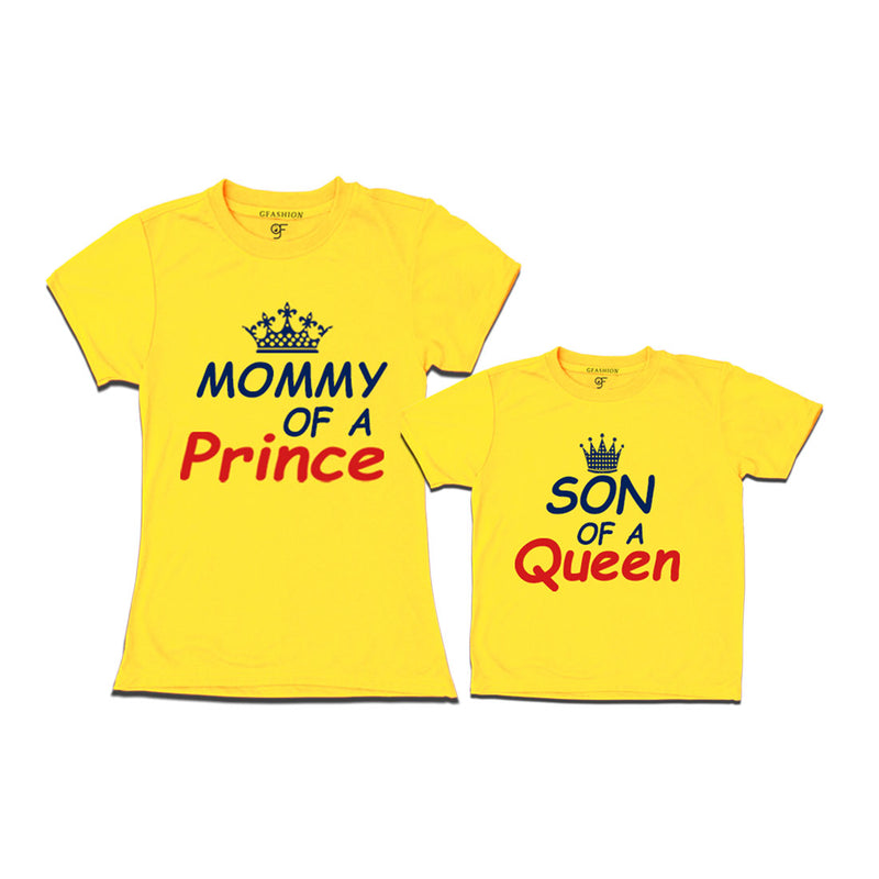 Mommy of a Prince-Son of a Queen T-shirts in Yellow Color  available @ gfashion.jpg