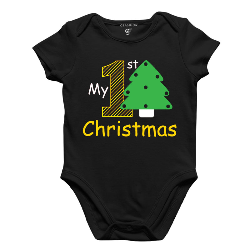 My First Christmas Bodysuit or Rompers in Black Color available @ gfashion.jpg