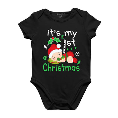 My First Christmas Bodysuit or Rompers in Black Color available @ gfashion.jpg