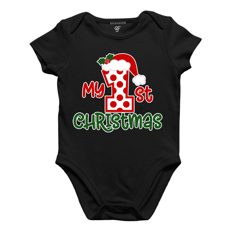 My First Christmas Bodysuit or Rompers in Black Color available @ gfashion.jpg