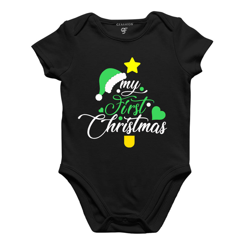 My First Christmas Bodysuit or Rompers in Black Color available @ gfashion.jpg