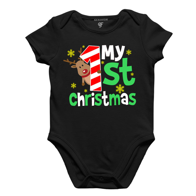 My First Christmas Bodysuit or Rompers in Black Color available @ gfashion.jpg