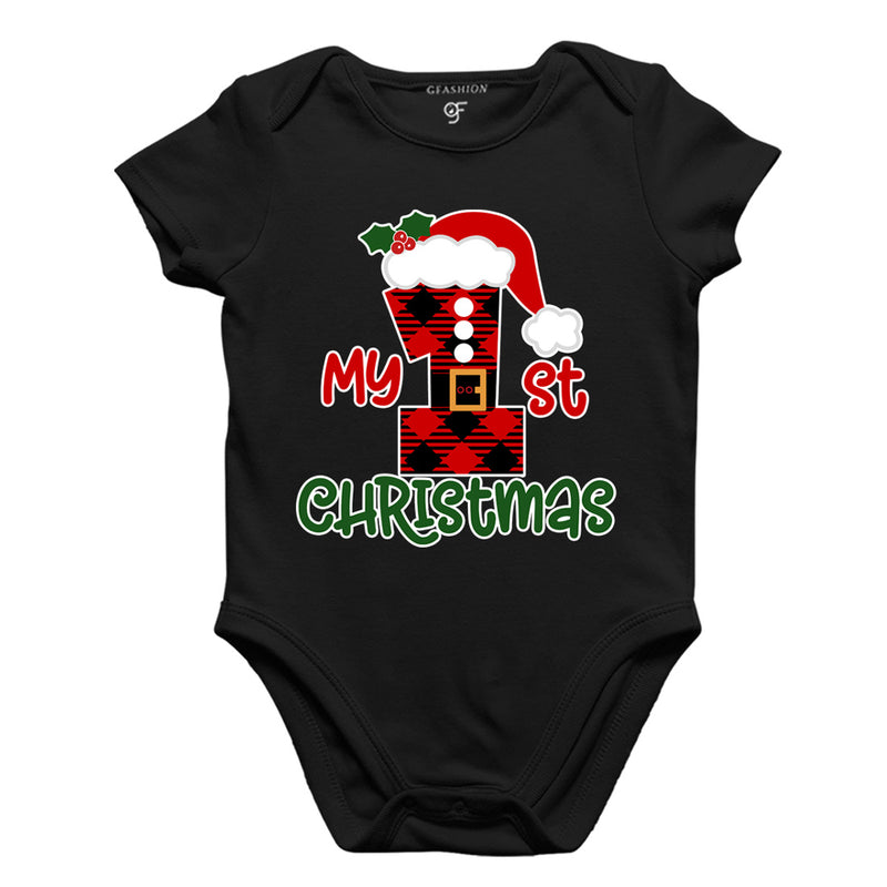 My First Christmas Bodysuit or Rompers in Black Color available @ gfashion.jpg