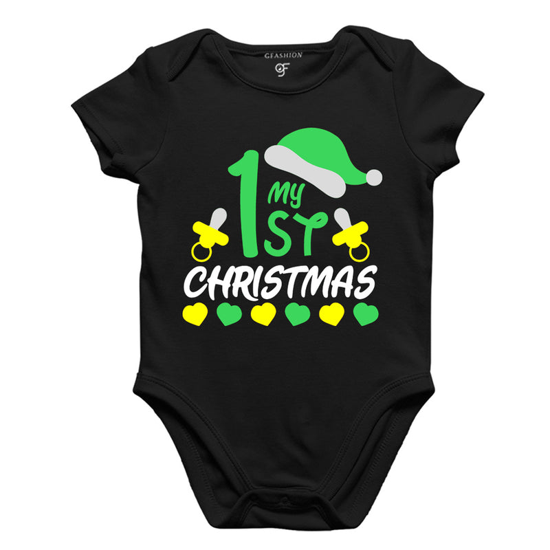 My First Christmas Bodysuit or Rompers in Black Color available @ gfashion.jpg