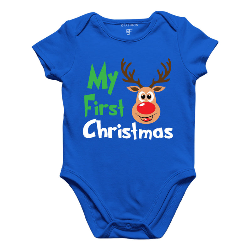 My First Christmas Bodysuit or Rompers in Blue Color available @ gfashion.jpg