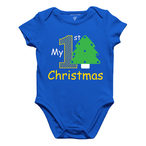 My First Christmas Bodysuit or Rompers in Blue Color available @ gfashion.jpg