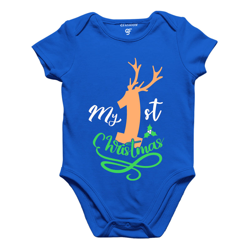My First Christmas Bodysuit or Rompers in Blue Color available @ gfashion.jpg
