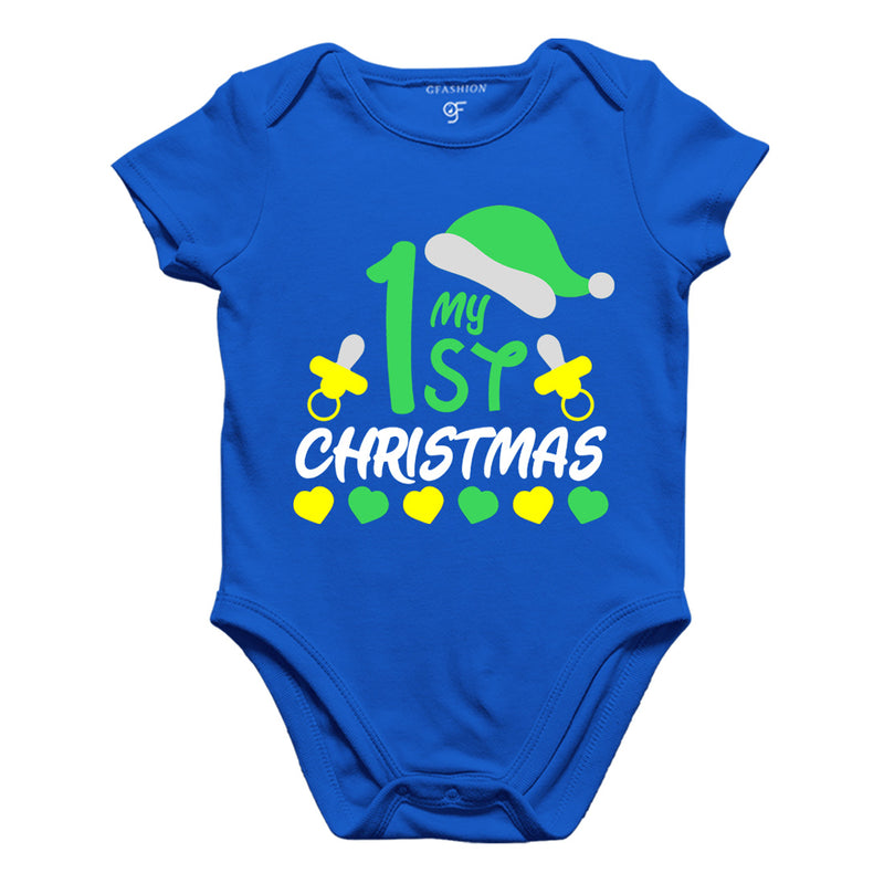 My First Christmas Bodysuit or Rompers in Blue Color available @ gfashion.jpg