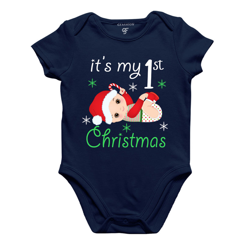 My First Christmas Bodysuit or Rompers in Navy Color available @ gfashion.jpg