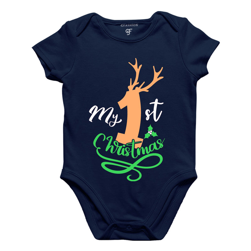 My First Christmas Bodysuit or Rompers in Navy Color available @ gfashion.jpg