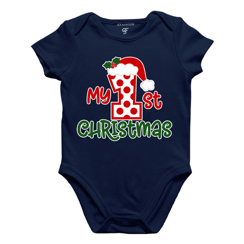My First Christmas Bodysuit or Rompers in Navy Color available @ gfashion.jpg