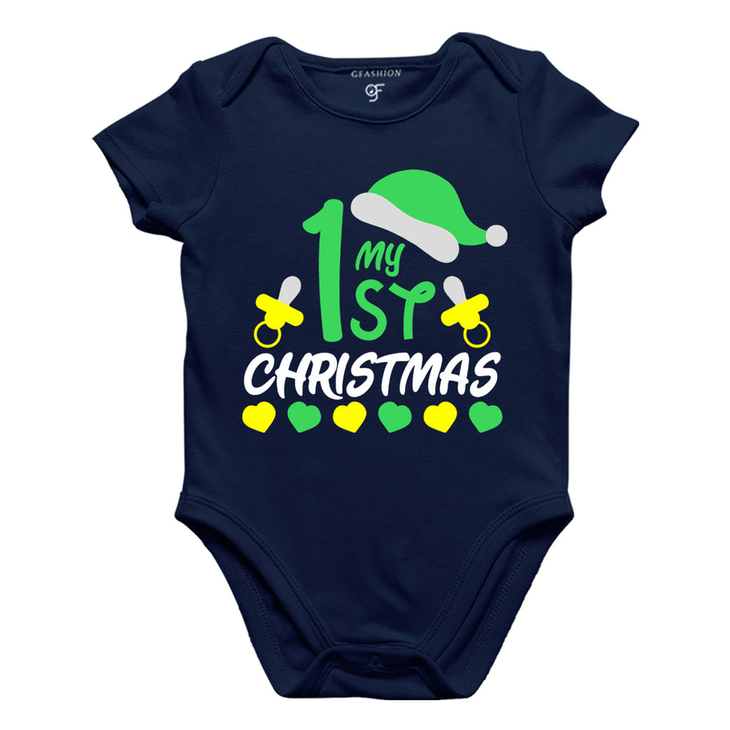 My First Christmas Bodysuit or Rompers in Navy Color available @ gfashion.jpg