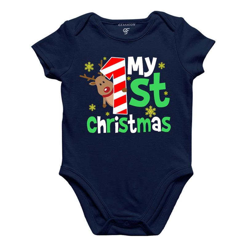 My First Christmas Bodysuit or Rompers in Navy Color available @ gfashion.jpg