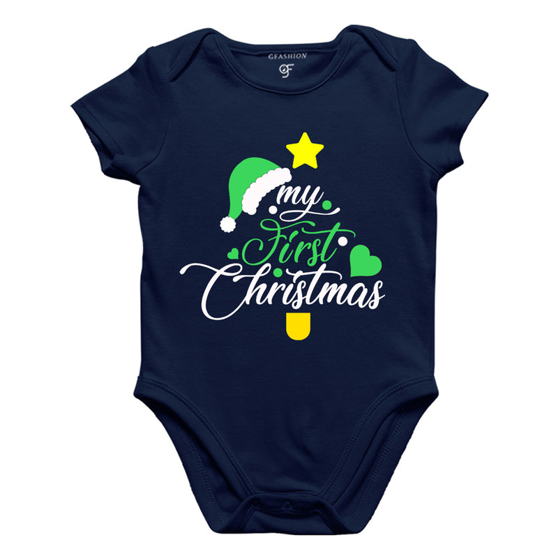 My First Christmas Bodysuit or Rompers in Navy Color available @ gfashion.jpg