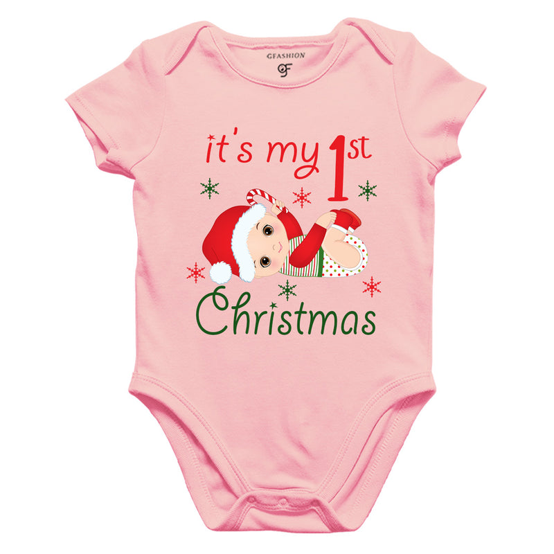 My First Christmas Bodysuit or Rompers in Pink Color available @ gfashion.jpg