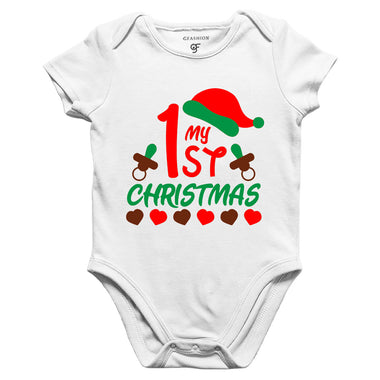 My First Christmas Bodysuit or Rompers in White Color available @ gfashion.jpg
