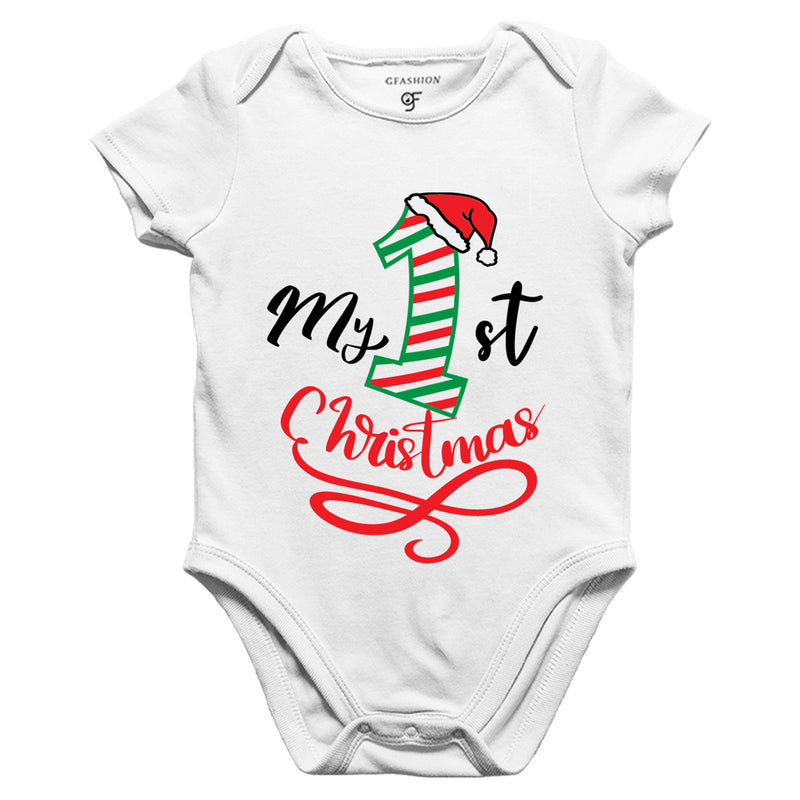 My First Christmas Bodysuit or Rompers in White Color available @ gfashion.jpg