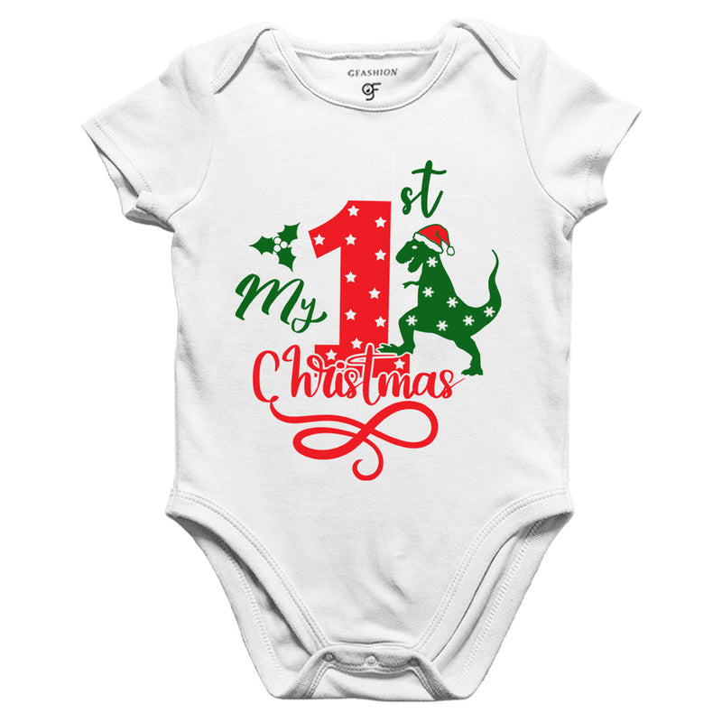My First Christmas Bodysuit or Rompers in White Color available @ gfashion.jpg
