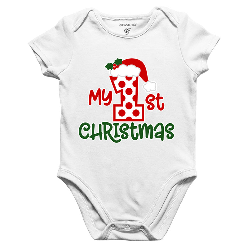 My First Christmas Bodysuit or Rompers in White Color available @ gfashion.jpg