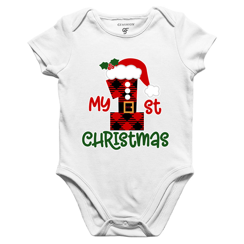 My First Christmas Bodysuit or Rompers in White Color available @ gfashion.jpg