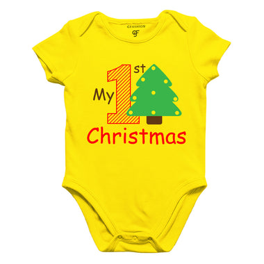 My First Christmas Bodysuit or Rompers in Yellow Color available @ gfashion.jpg