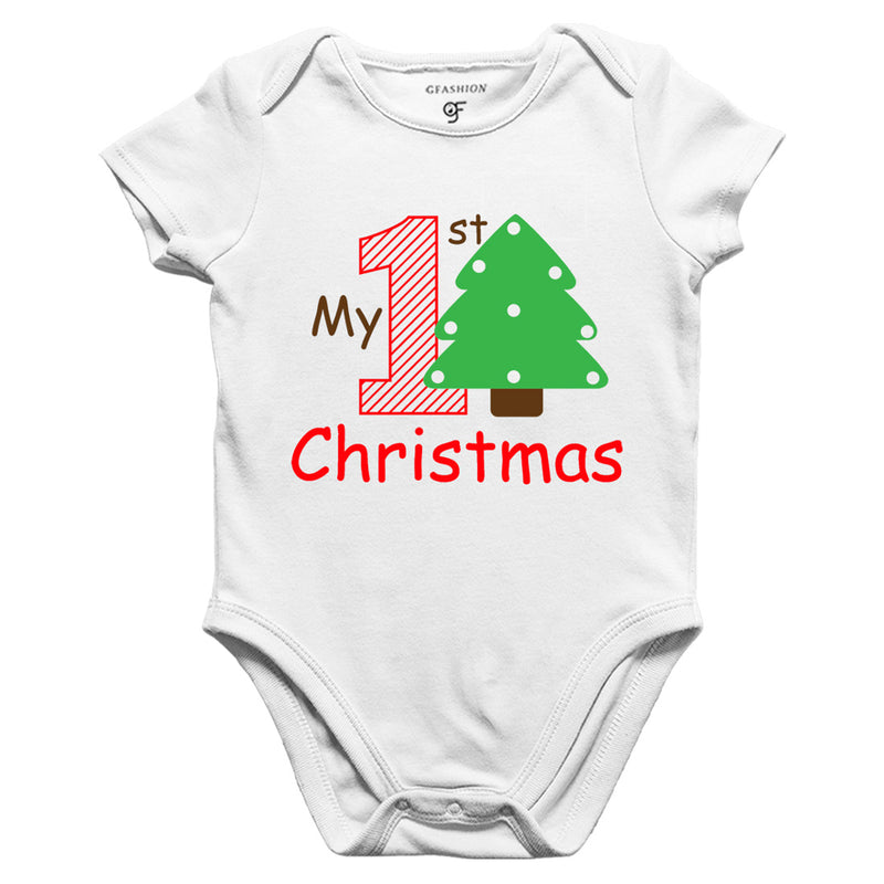 My First Christmas Bodysuit or Rompers in White Color available @ gfashion.jpg