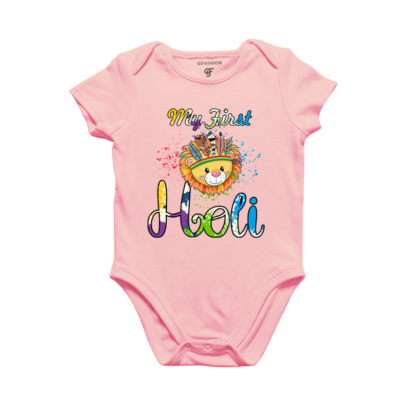 My First Holi Baby Bodysuit in Pink Color available @ gfashion.jpg