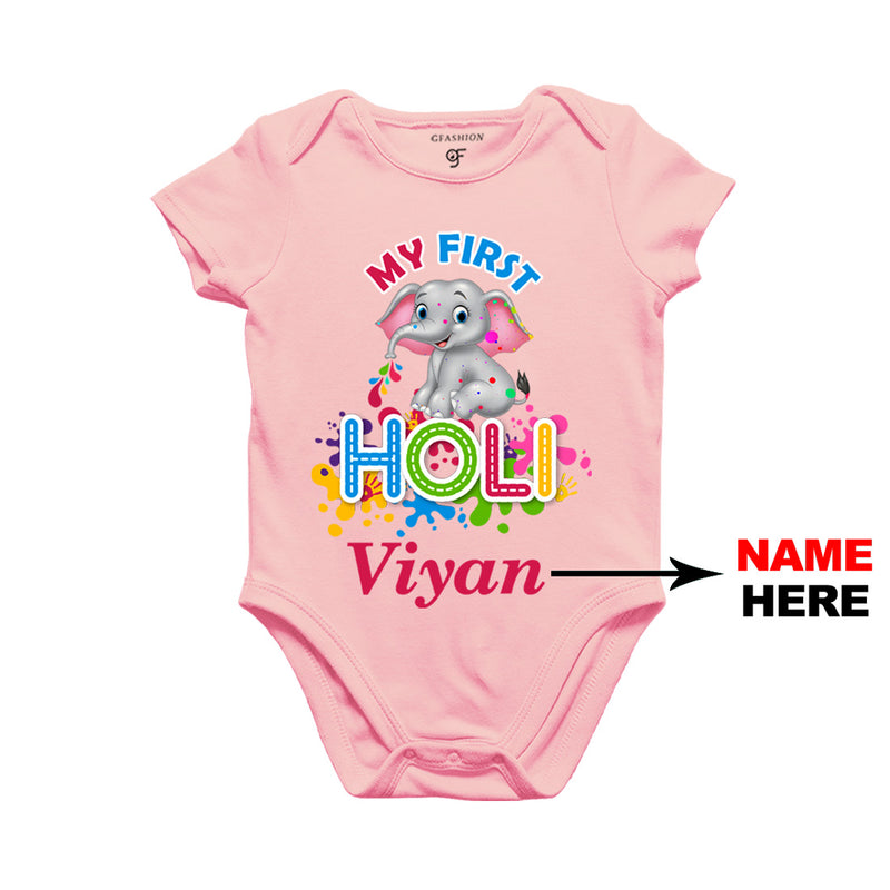 My First Holi Baby Onesie-Name Customized in Pink Color available @ gfashion.jpg